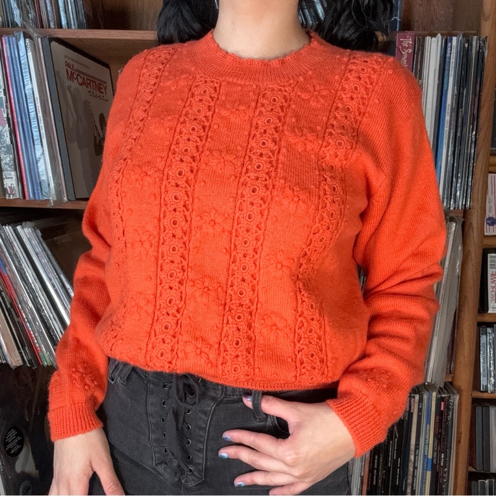 Orange Knit Sweater